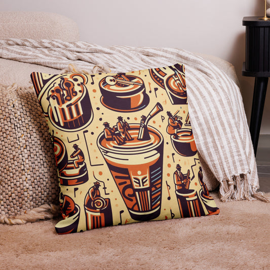 Jazz and Coffee Premium Pillow